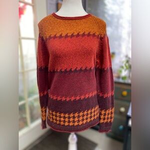 Erika & Co. houndstooth multi color sweater